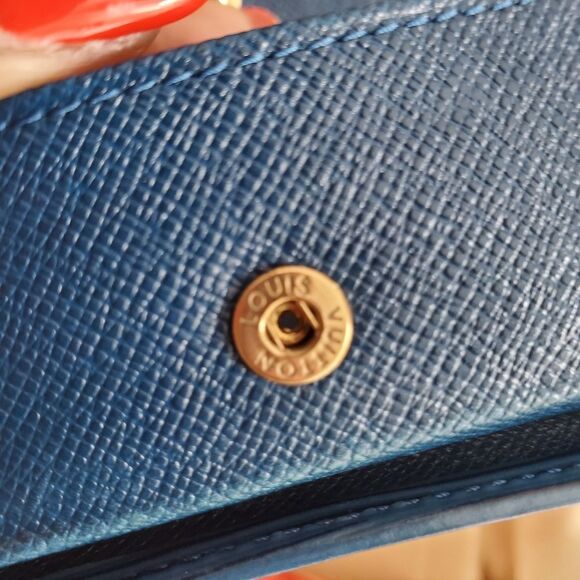 Louis Vuitton Blue Epi Porte Monnaie Coins Card Case Boite Box - Picture 9 of 14